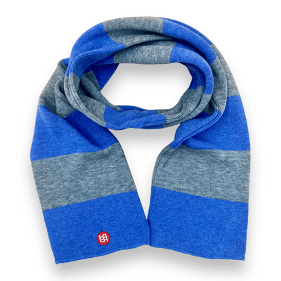 Triple Nikel Scarf One Size / Blue and Gray / Team Gear Triple Nikel Striped Knit Scarf