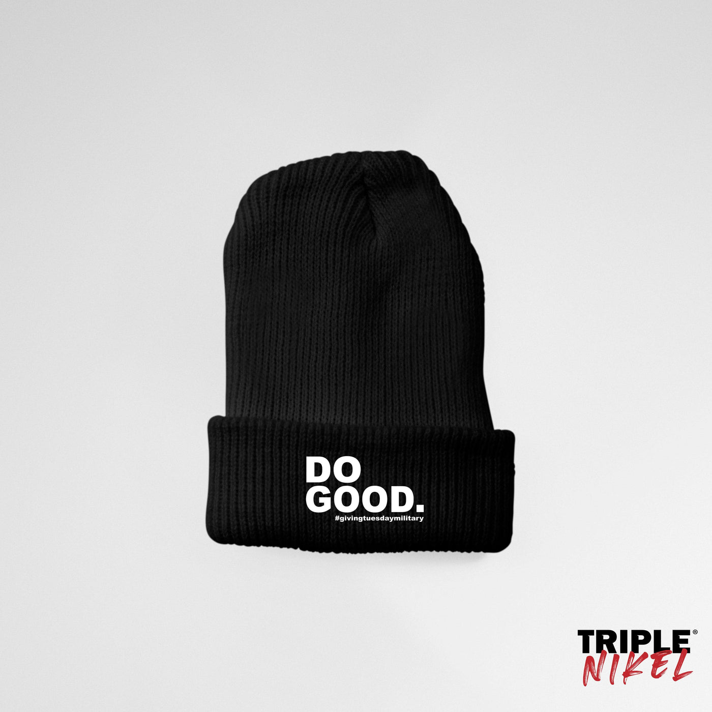 Triple Nikel Beanies ONE SIZE / Black Triple Nikel Do Good! UNISEX Giving Tuesday Military Beanie