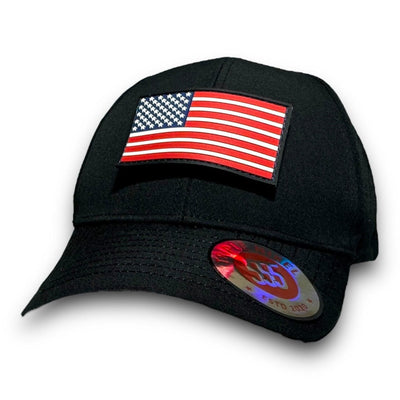 Triple Nikel Hats ONE SIZE FITS ALL / Black / Patriotic Triple Nikel Covert Tactical Operator Black and Multi-Cam Hat UNISEX Snapback with Patches