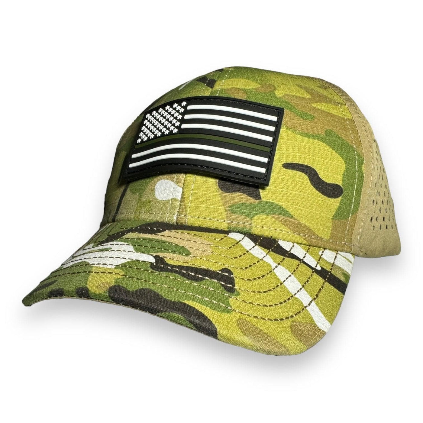 Triple Nikel Hats Triple Nikel Covert Tactical Operator Black and Multi-Cam Hat UNISEX Snapback with Patches