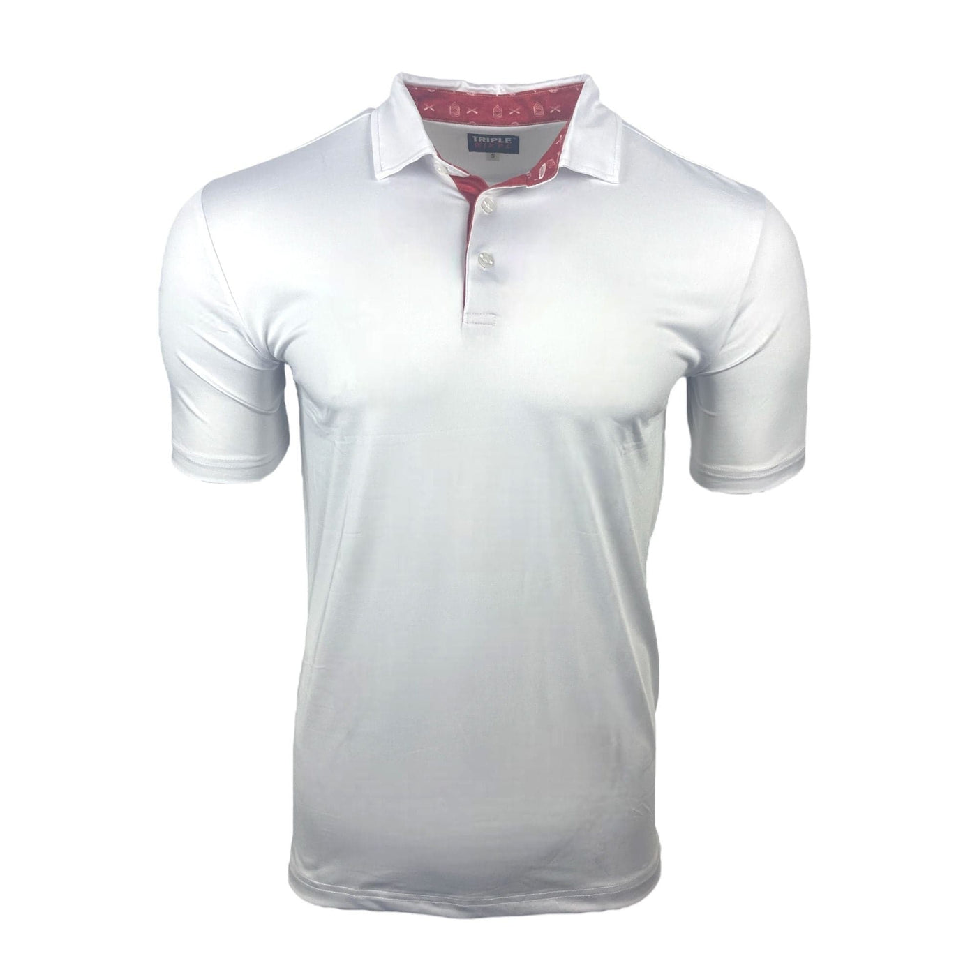 Triple Nikel Performance Polo S / Golf Wear Triple Nikel Golf Wear White Performance Polo
