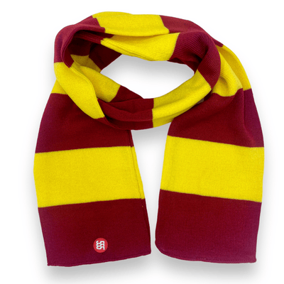 Triple Nikel Scarf One Size / Red and Gold / Team Gear Triple Nikel Striped Knit Scarf