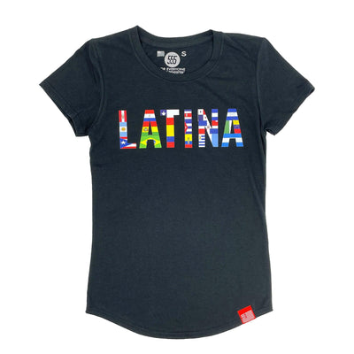 Triple Nikel T-Shirt S / Black / Latino & Caribbean Pride Triple Nikel Streetwear LATINA Female Graphic Tee