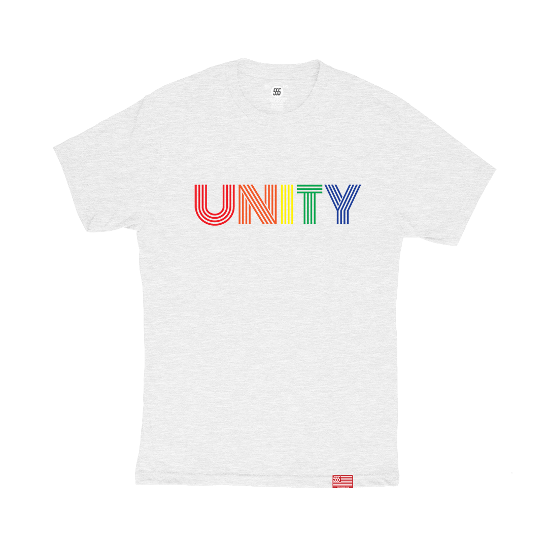 Triple Nikel T-Shirt S / Heather White / LGBTQ+ Pride Triple Nikel Streetwear UNITY UNISEX Graphic Tee